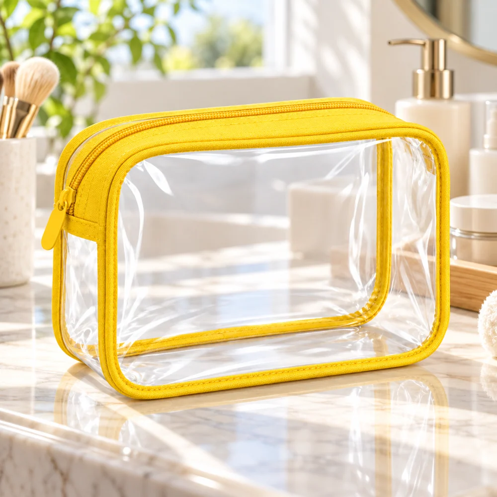 Clear cosmetic pouch catalog reference view 2
