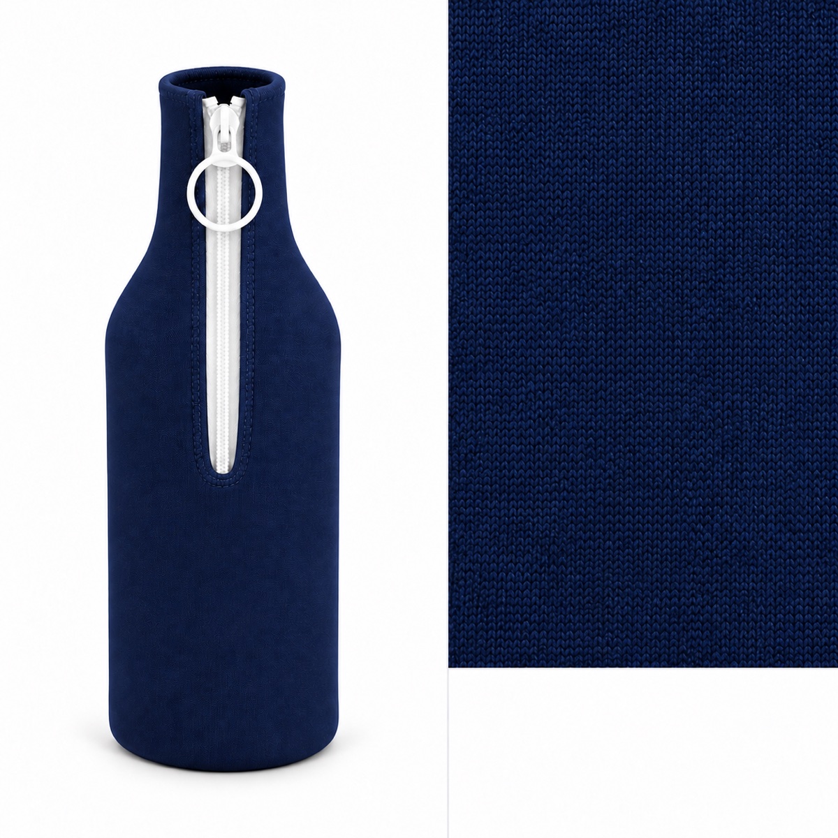 Custom Neoprene Single-Bottle Sleeve with Front Zipper and Ring Pull OEM ODM — Yunshengyuan listing image 1601983576497 view 2