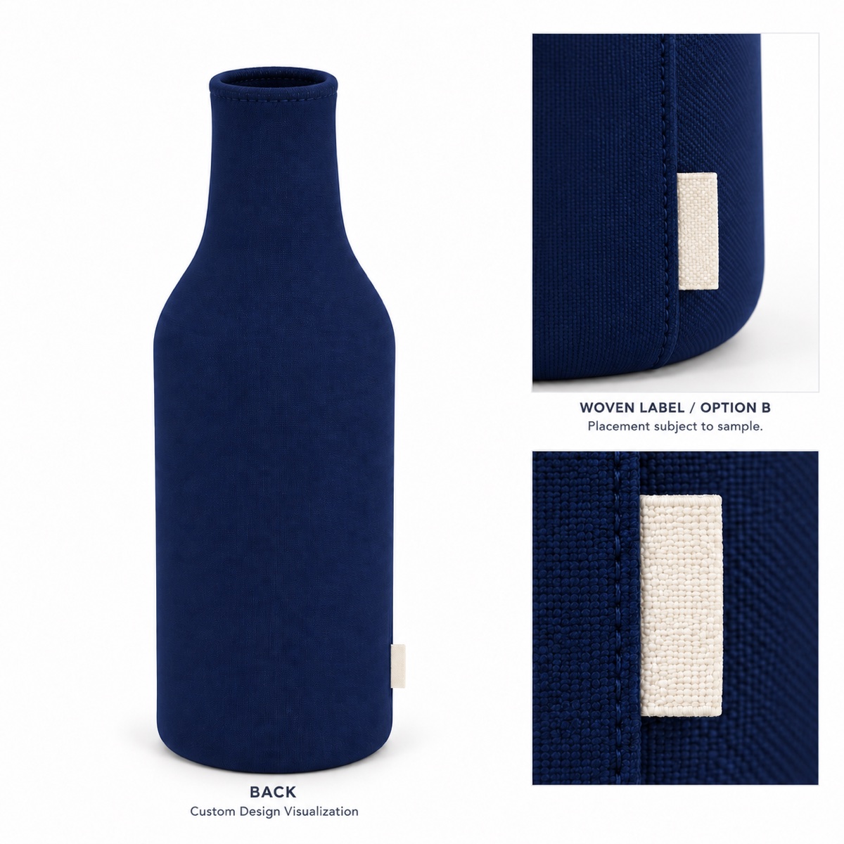 Custom Neoprene Single-Bottle Sleeve with Front Zipper and Ring Pull OEM ODM — Yunshengyuan listing image 1601983576497 view 3