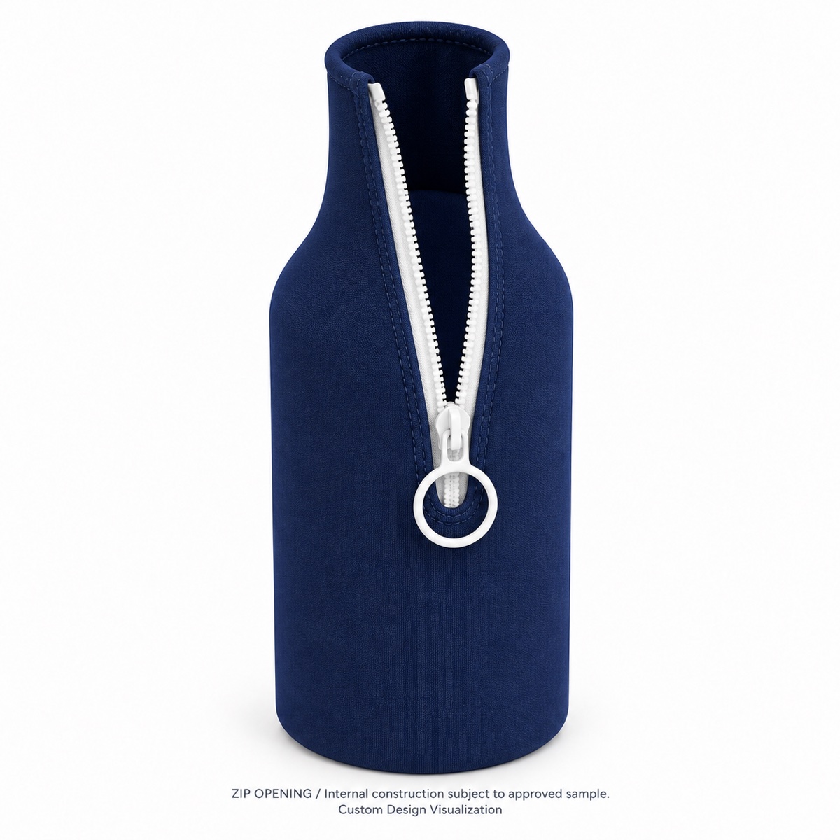 Custom Neoprene Single-Bottle Sleeve with Front Zipper and Ring Pull OEM ODM — Yunshengyuan listing image 1601983576497 view 4
