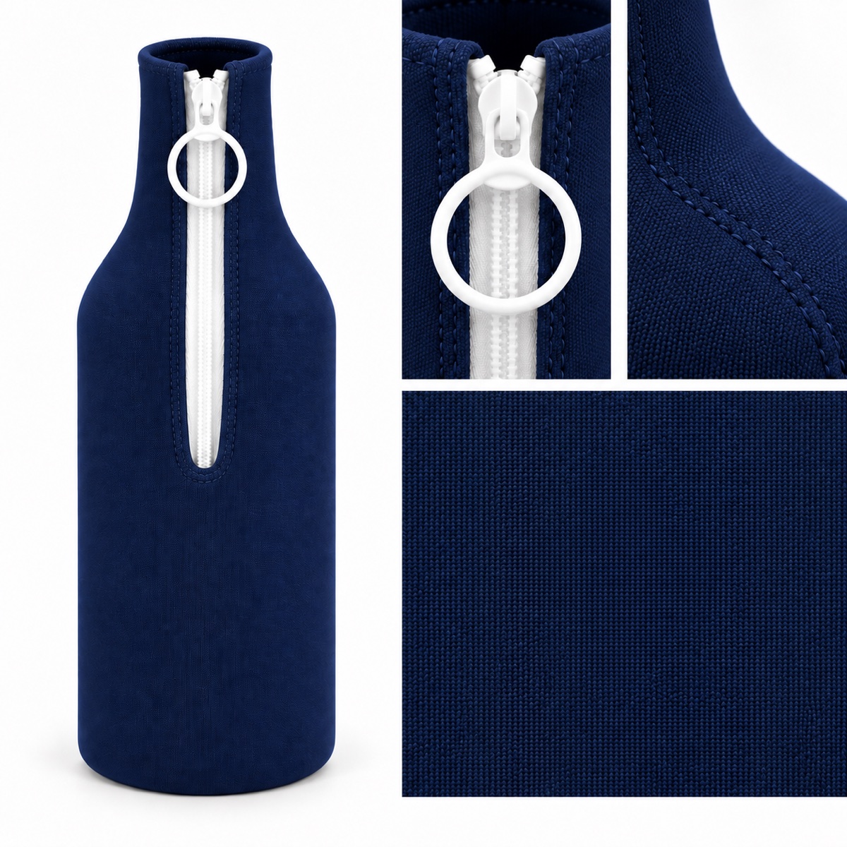 Custom Neoprene Single-Bottle Sleeve with Front Zipper and Ring Pull OEM ODM — Yunshengyuan listing image 1601983576497 view 5