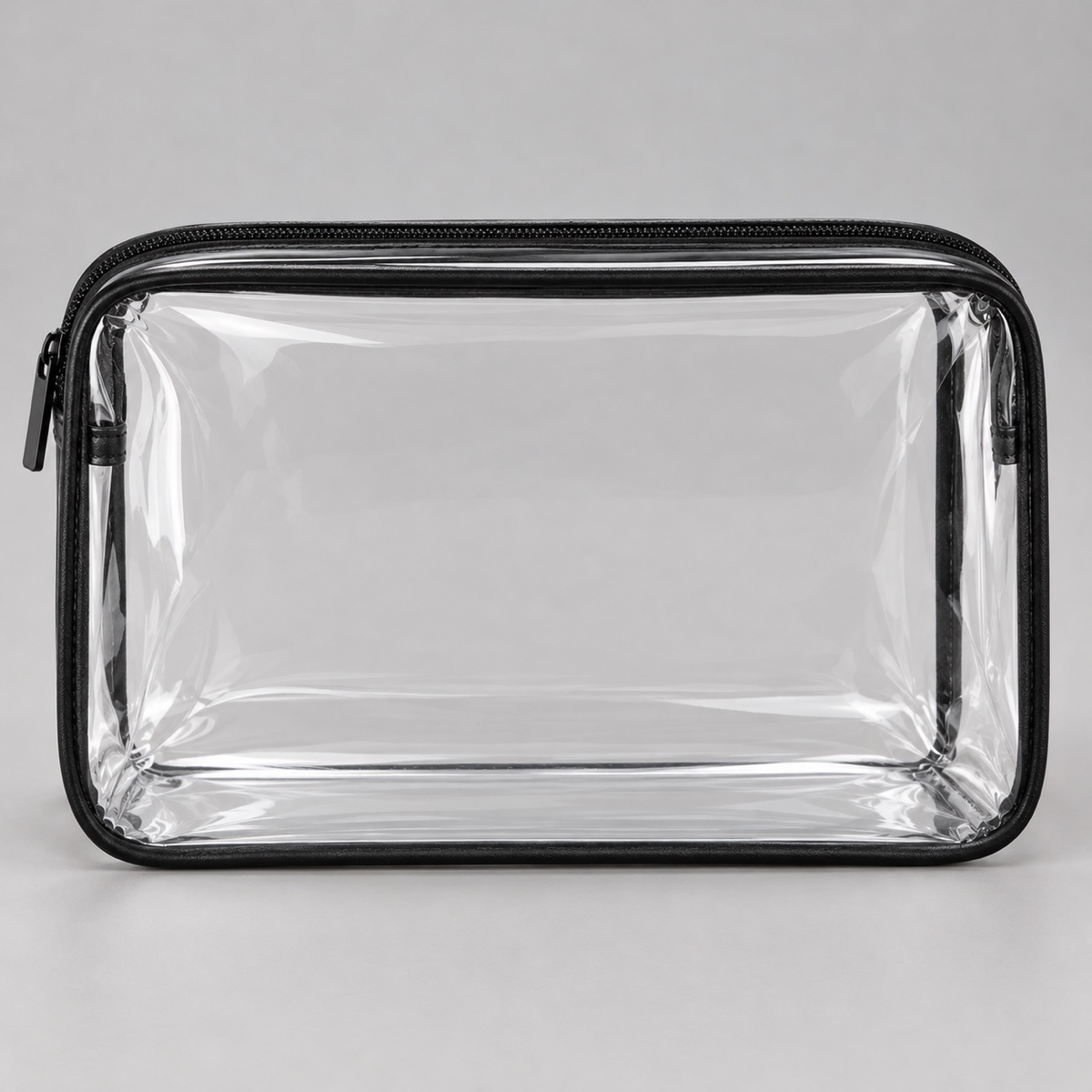 Necessaire transparente de PVC com acabamento preto e zíper OEM ODM — Yunshengyuan listing image 1601983916821 view 3