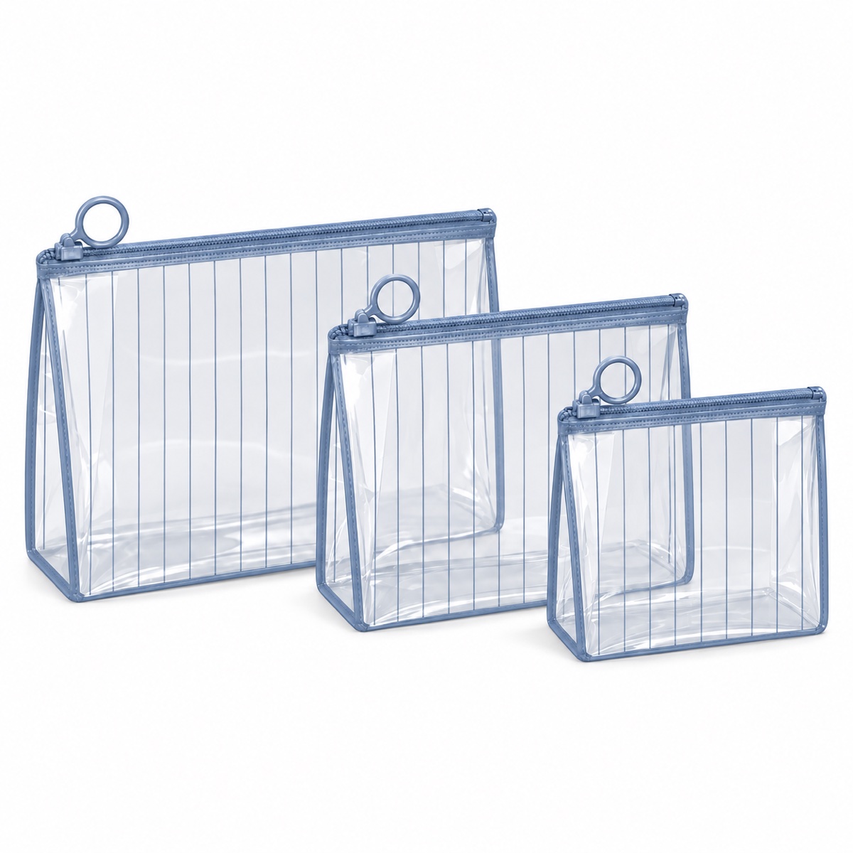 Kit de necessaires transparentes de PVC com puxadores de argola OEM ODM — Yunshengyuan listing image 1601984061764 view 2