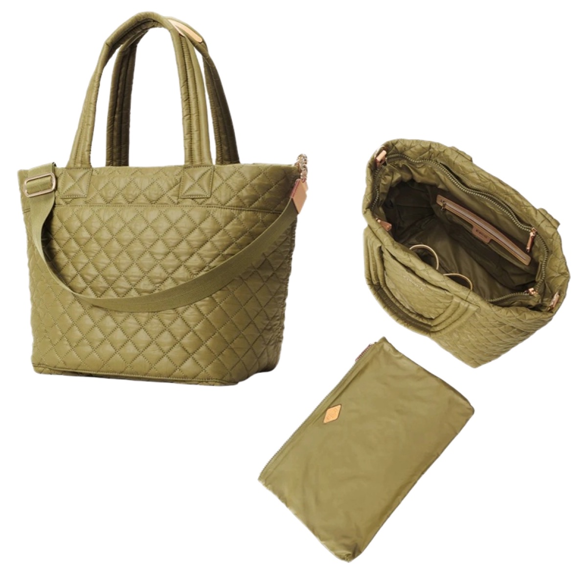 Kit organizador acolchoado de poliéster com alças duplas · Necessaires cosméticos e de viagem product reference
