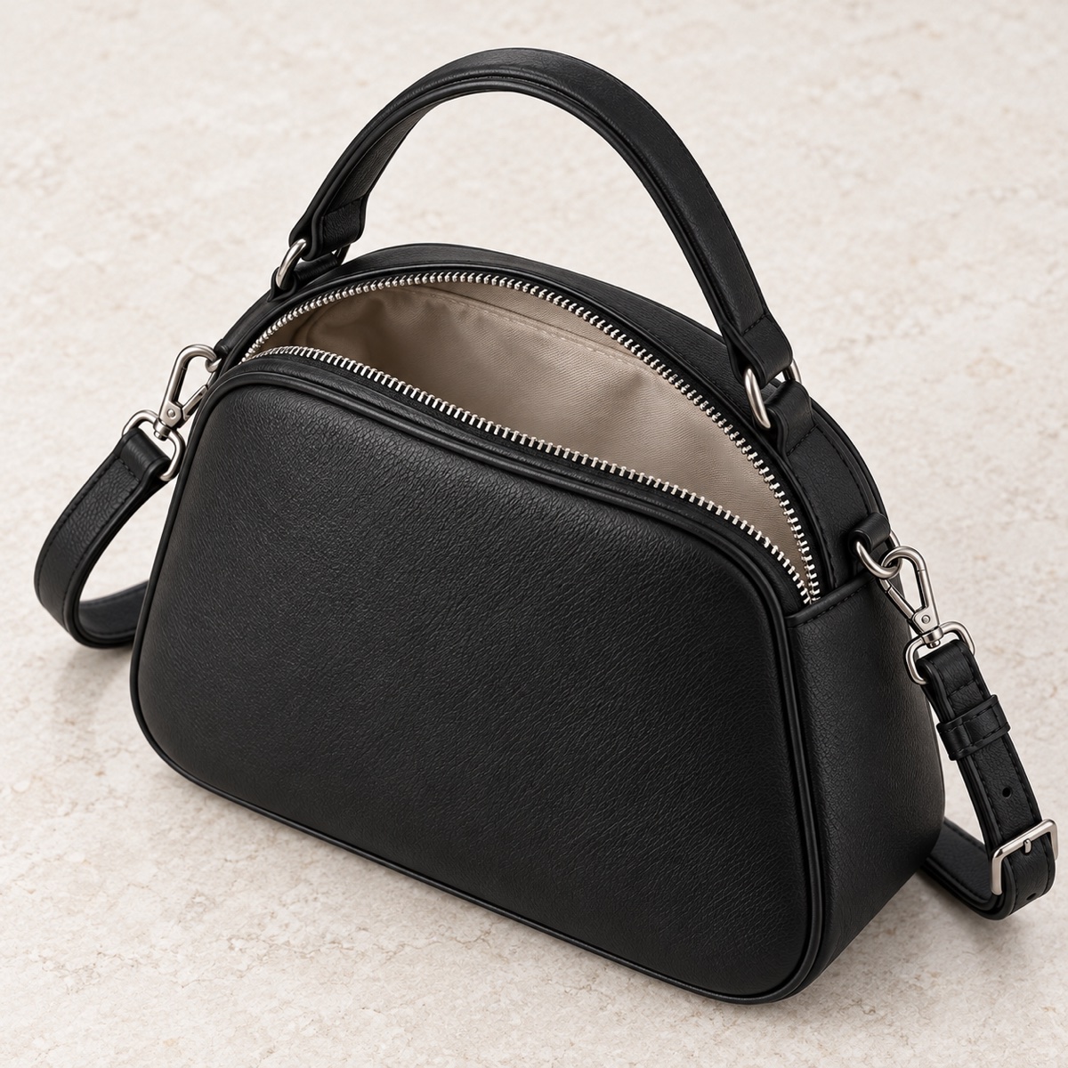 Supplier listing view 4 for Custom PU Zipper Women Shoulder Bag with Short Handle and Detachable Strap OEM ODM, Yunshengyuan product reference 1601988423834.