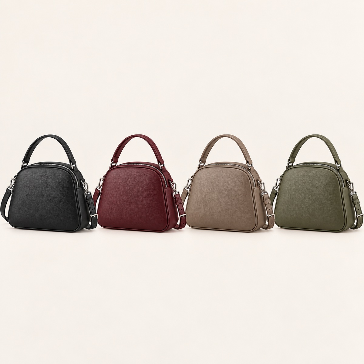 Supplier listing view 6 for Custom PU Zipper Women Shoulder Bag with Short Handle and Detachable Strap OEM ODM, Yunshengyuan product reference 1601988423834.