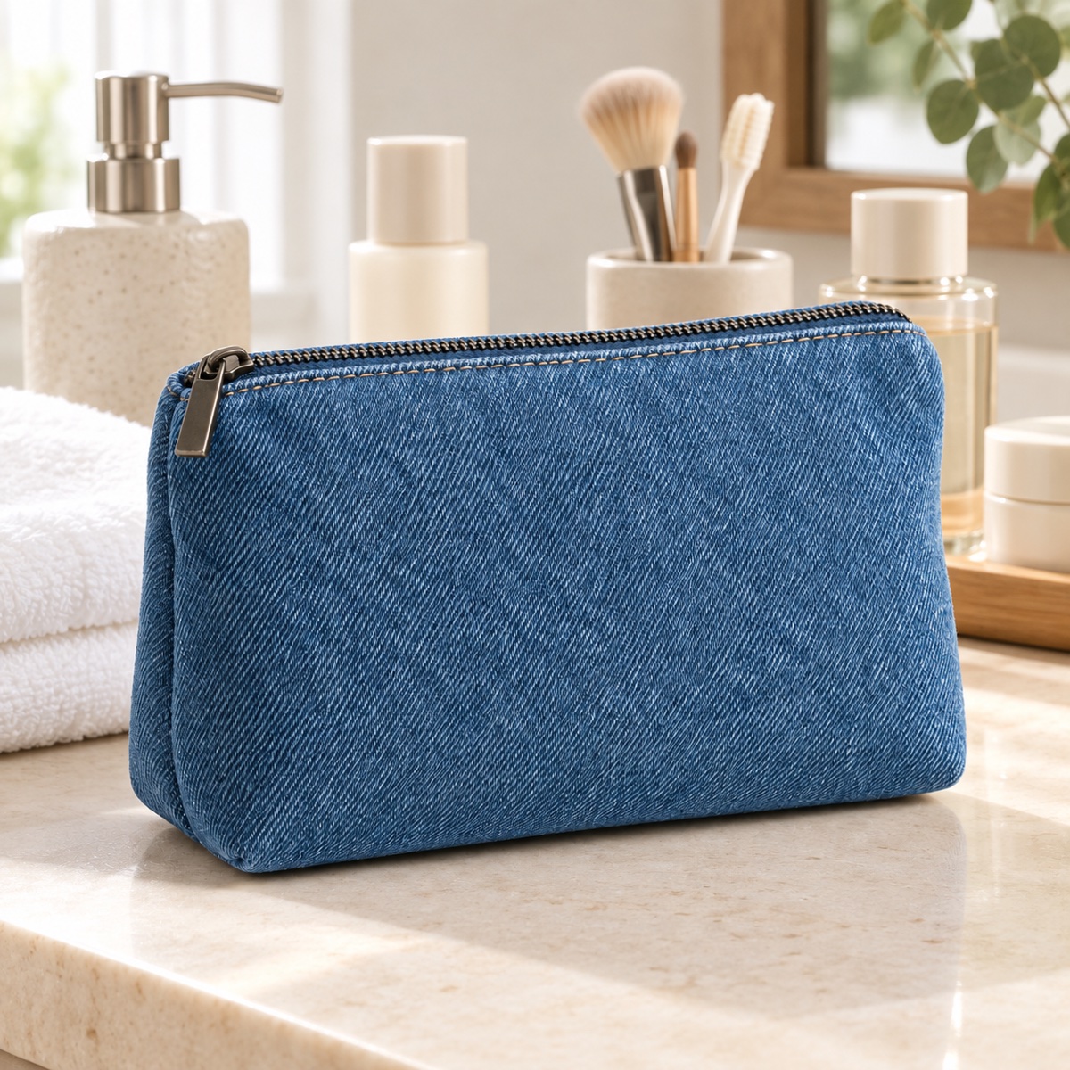Necessaire de jeans com zíper para viagem OEM ODM — Yunshengyuan listing image 1601988458193 view 2