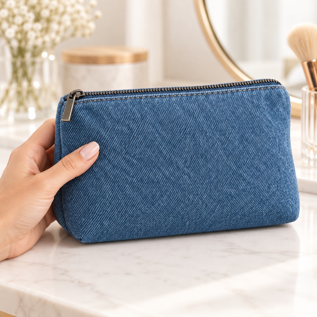 Necessaire de jeans com zíper para viagem OEM ODM — Yunshengyuan listing image 1601988458193 view 6