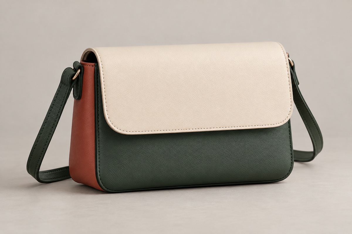 Bolsa de ombro de PU color block com aba e uma alça OEM ODM · Bolsas de ombro product reference