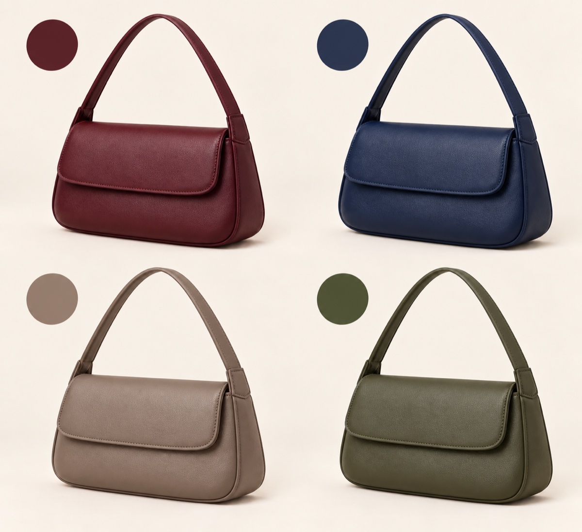 Bolso de hombro tipo clutch de PU con solapa y una correa OEM ODM — Yunshengyuan listing image 1601989014013 view 6
