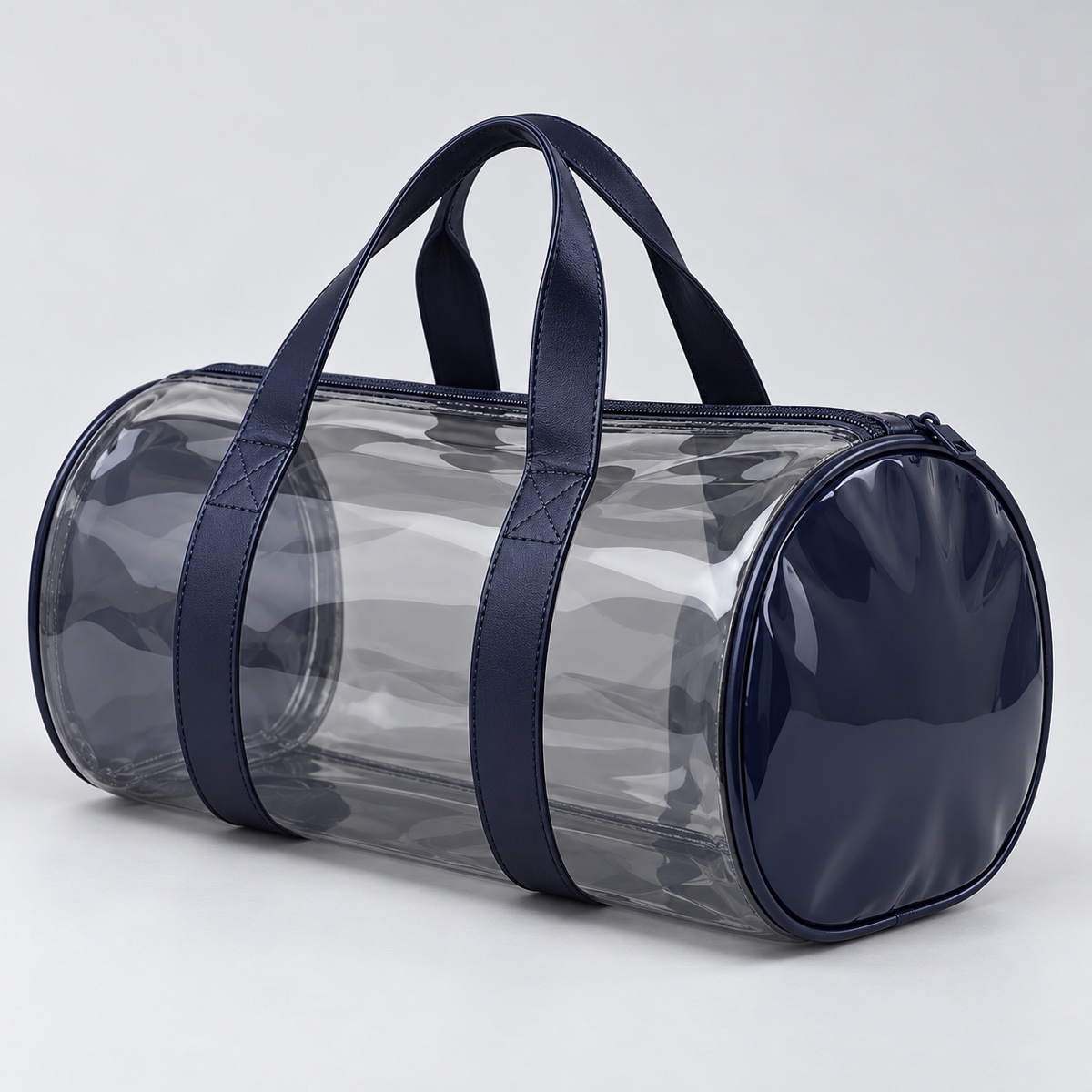 Supplier listing view 3 for Custom Clear PVC Pillow Shape Travel Duffel Bag with Navy Handles OEM ODM, Yunshengyuan product reference 1601989218465.