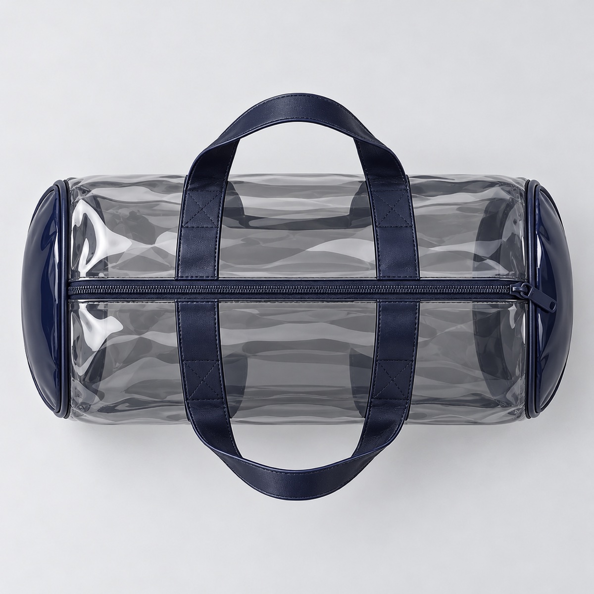 Supplier listing view 5 for Custom Clear PVC Pillow Shape Travel Duffel Bag with Navy Handles OEM ODM, Yunshengyuan product reference 1601989218465.