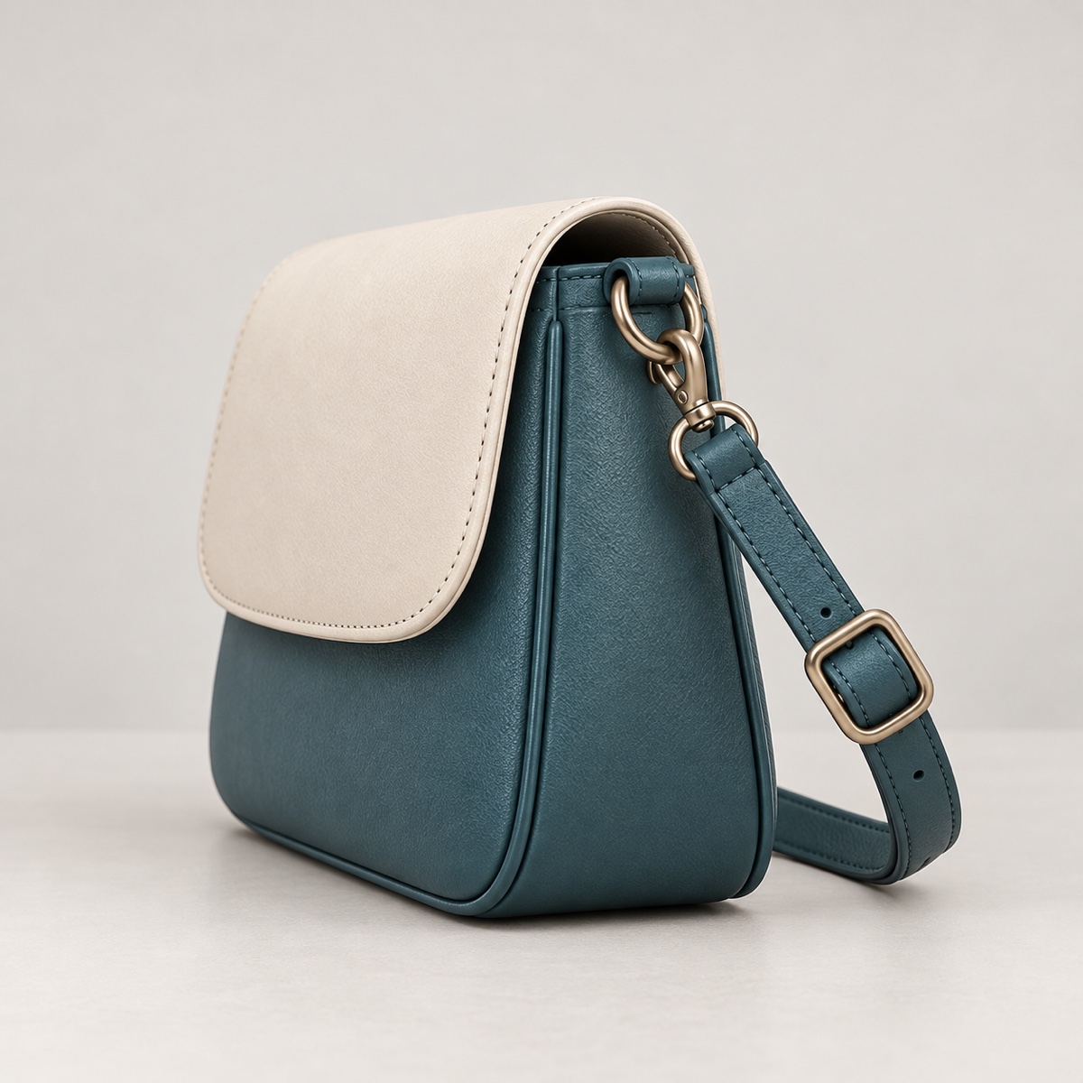 Bolsa de ombro de PU bicolor com aba e alça removível OEM ODM — Yunshengyuan listing image 1601989236202 view 3