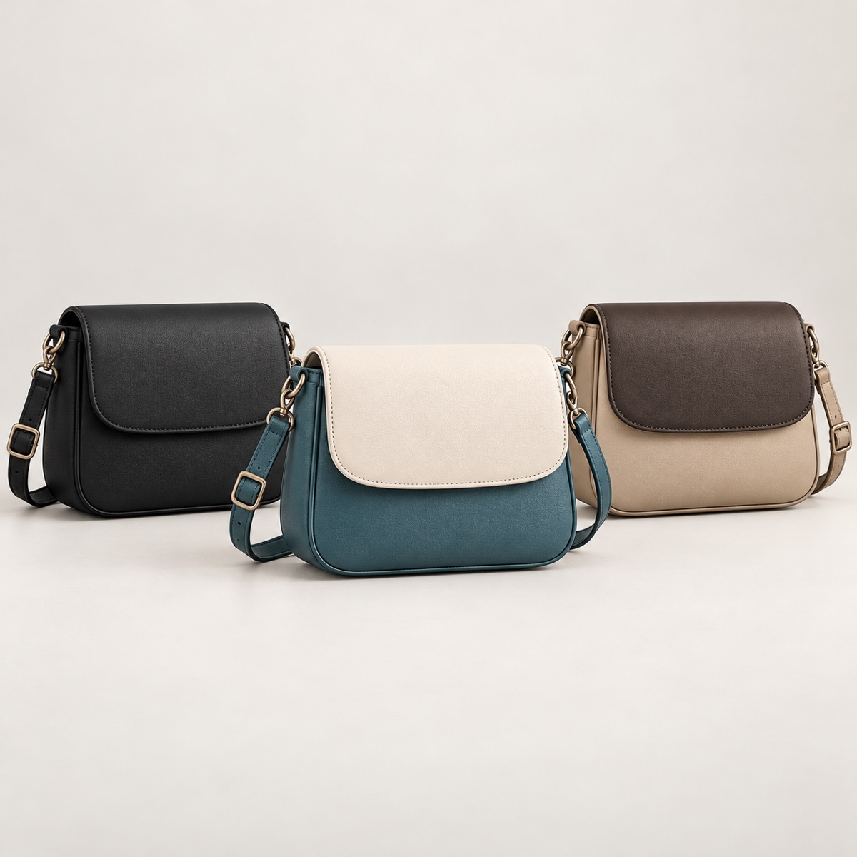 Bolsa de ombro de PU bicolor com aba e alça removível OEM ODM — Yunshengyuan listing image 1601989236202 view 6