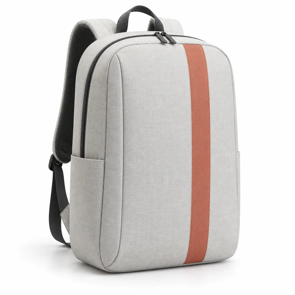 Striped laptop backpack catalog image