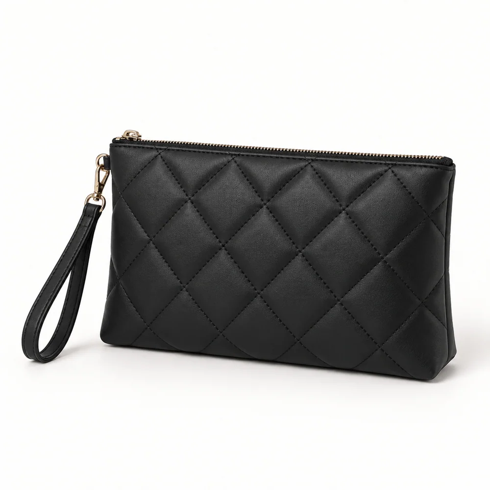 Quilted cosmetic pouch catalog image